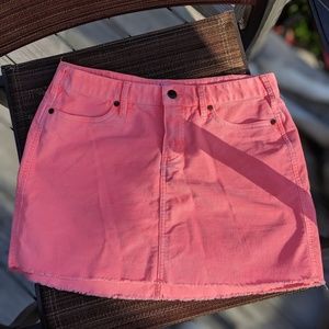 Women's carved mini corduroy skirt